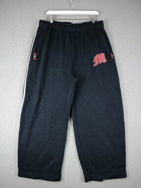 Mecca Y2k Streetwear Baggy Wide Cut Cotton Sweatpatns Large
